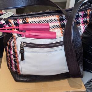 Coach Legacy Colorblock Plaid Duffle bag EUC